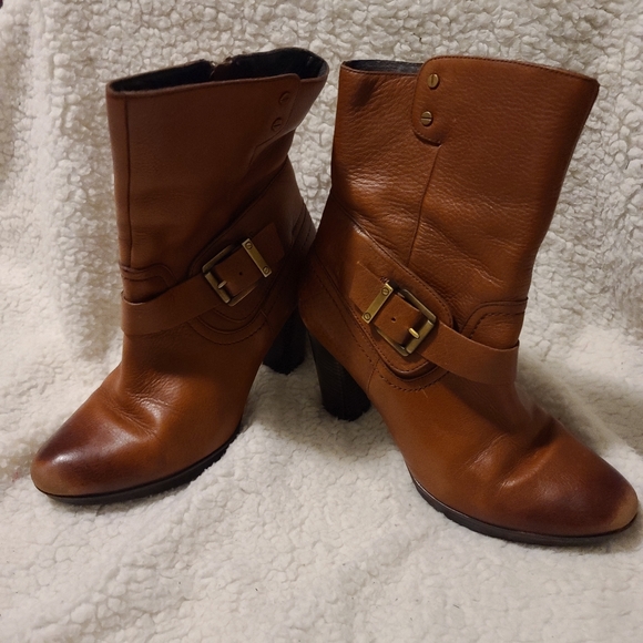 Clarks Brown Leather Dress Boots - Picture 1 of 10